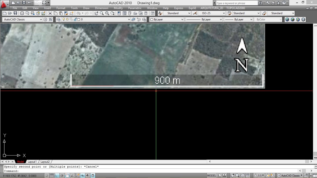 COMO COLOCAR UMA IMAGEM DO GOOGLE EARTH EM ESCALA REAL NO AUTOCAD