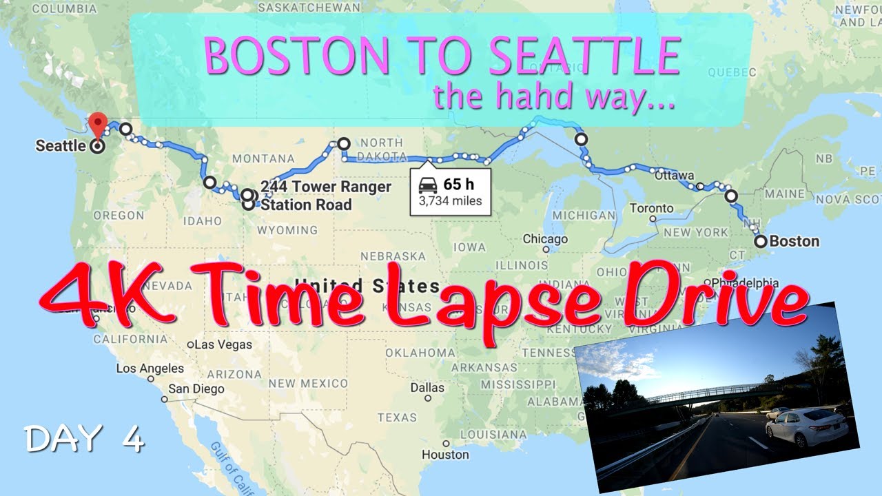 [DAY 4] [Lake Superior by Northern Ontario] Boston to Seattle | 4K Time Lapse Drive