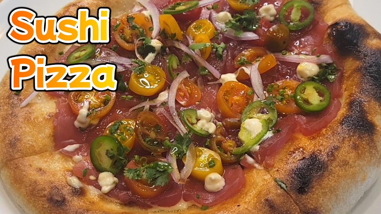 Sushi Pizza | Japanese Pizza | Poolish Method | 