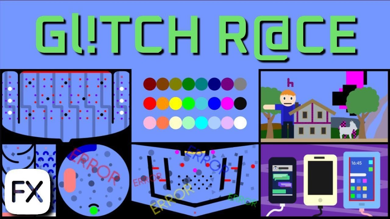 24 Marble Race EP. 4: Gl!tch R@ce (by Algodoo) (REMAKE)