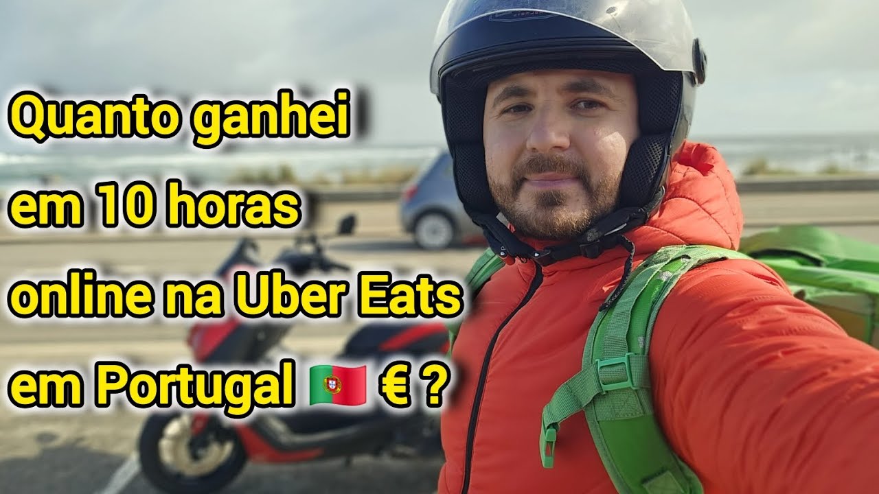 Quanto ganhei 💶 em 10 horas online na Uber Eats em Portugal 🇵🇹 /2025