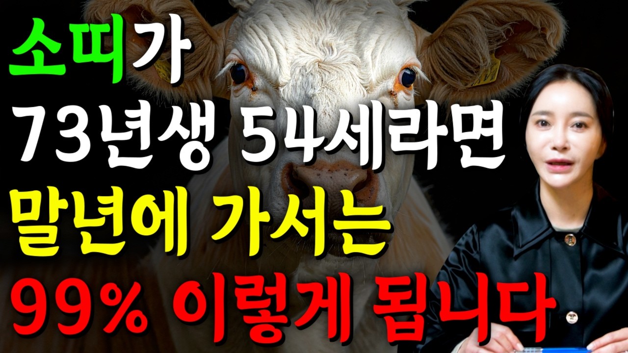 [2026년 병오년 54세 소띠운세] 1973년생 소띠가 X월에 태어났다면 대박납니다! 2026년 54세 소띠에게 찾아오는 변화와 기회들 73년생 54세 소띠 운세