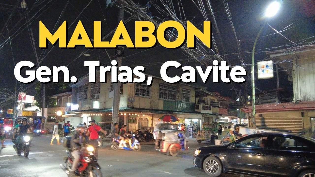 A Night Tour of Malabon, Gen. Trias, Cavite (Philippines, 4K) - A Walking Tour