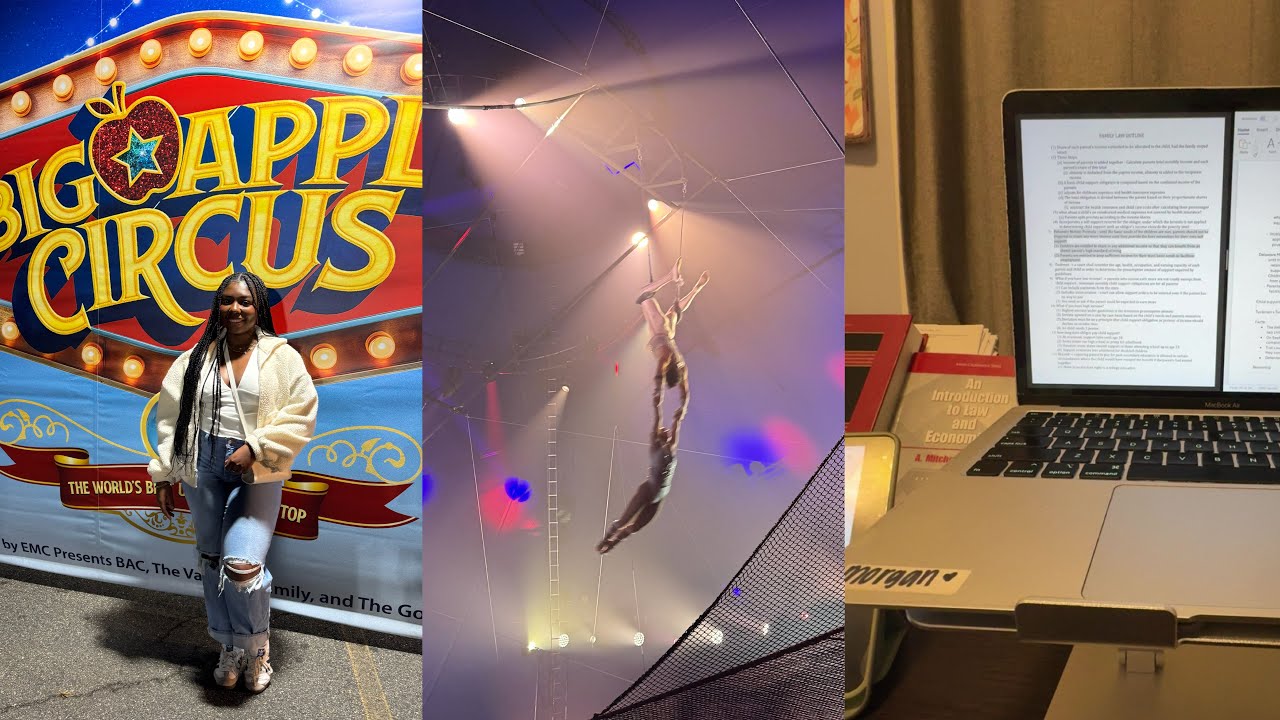 weekend in my life as a law student: the circus, studying + cooking 