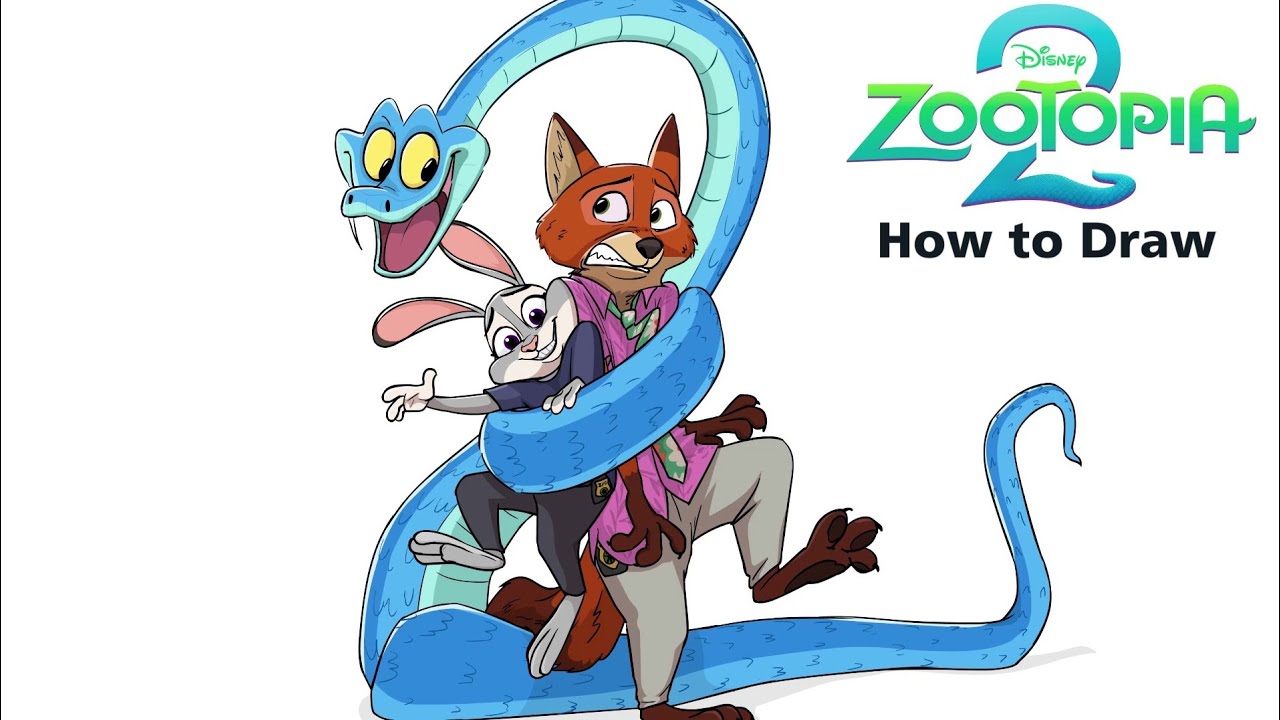How to Draw Zootopia 2 Character, Zootopia 2 Poster Illustration, Zootopia Cartoon Art