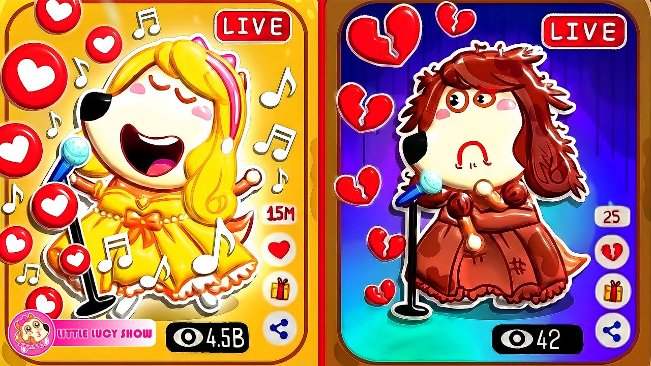 Little Lucy Show 🎀 Rich vs Broke - Poor Singer Lucy Becomes Famous Singer | Cartoon for Kids