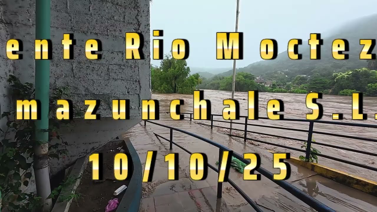 Creciente del Río Moctezuma,Puente Metálico Tamazunchale S.L.P 