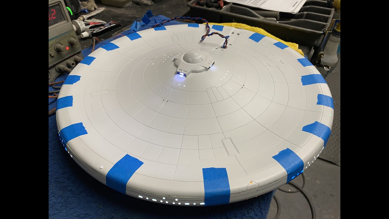 1:350 USS Enterprise Refit By Polar Lights Updated Build Series Pt 8