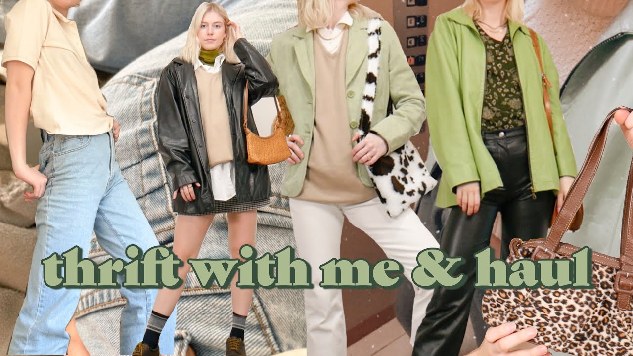 thrift with me | what $100 gets you at the thrift store | try-on trendy thrift haul
