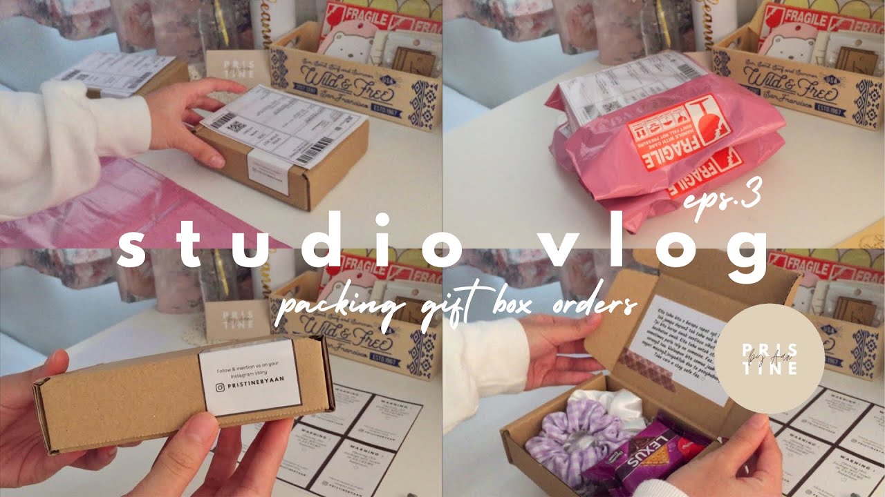 studio vlog 03 : How I Pack My Gift Box Orders SHOPEE MALAYSIA, Small Business Vlog | heyitssufeanna