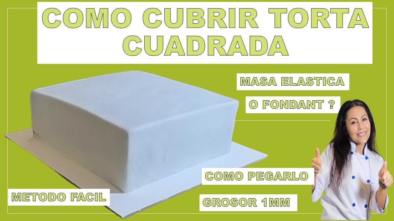 COBERTURA DE TORTA CUADRADA CON MASA ELASTICA - TIPS - DIFERENCIAS CON FONDANT - REPOSTERIA BASICA