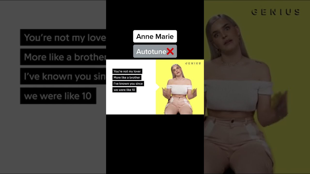 UK Singer ANNE MARIE ON and OFF Autotune #pop #viral #rnb #shorts