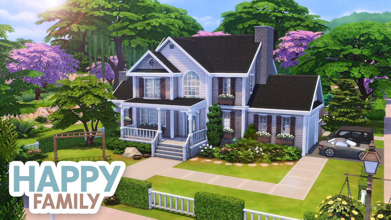 Big Happy Family Suburban // The Sims 4 Speed Build