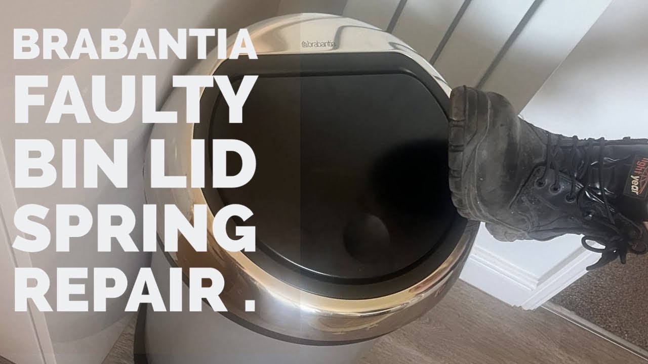 Неисправная пружина крышки контейнера для мусора Brabantia Touch Bin не поднимается. (Бесплатный ...