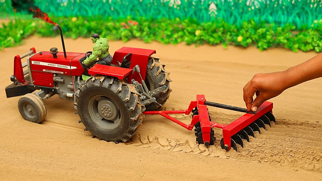 Top DIY tractor making | mini mf 385 tractor on disc plow machine | tractor videos | mini Star
