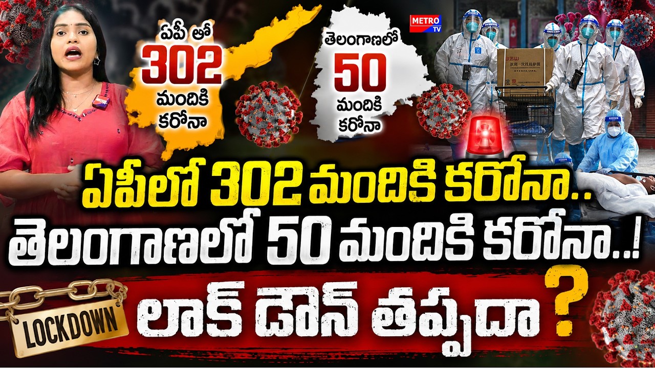 🚨Corona Danger Bell..! Lockdown? : ఏపీలో 302 మందికి కరోనా.. తెలంగాణలో 50 మందికి..! - Metro TV Telugu