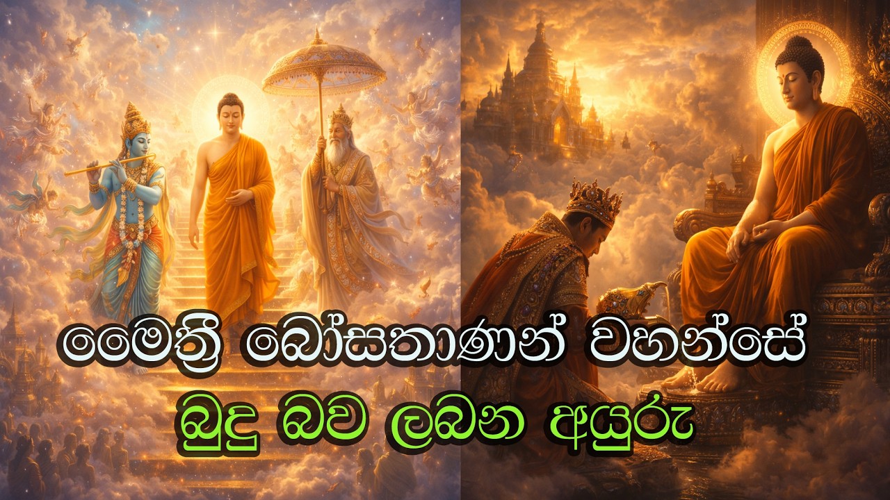 මෛත්‍රී බෝසතාණන් වහන්සේ  බුදු බව ලබන අයුරු  maithri  bosathanan wahanse