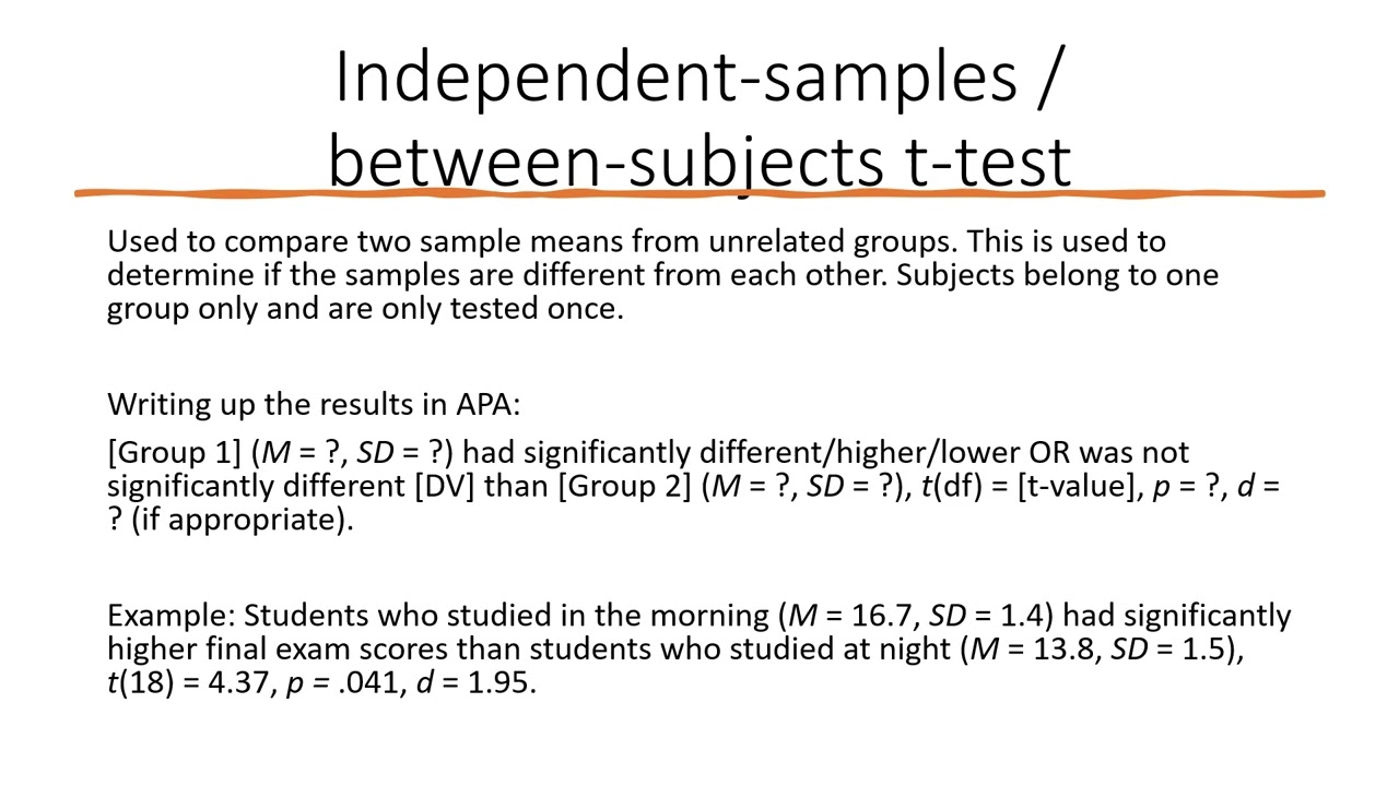 APA Lecture #1 Reporting Statistics Video