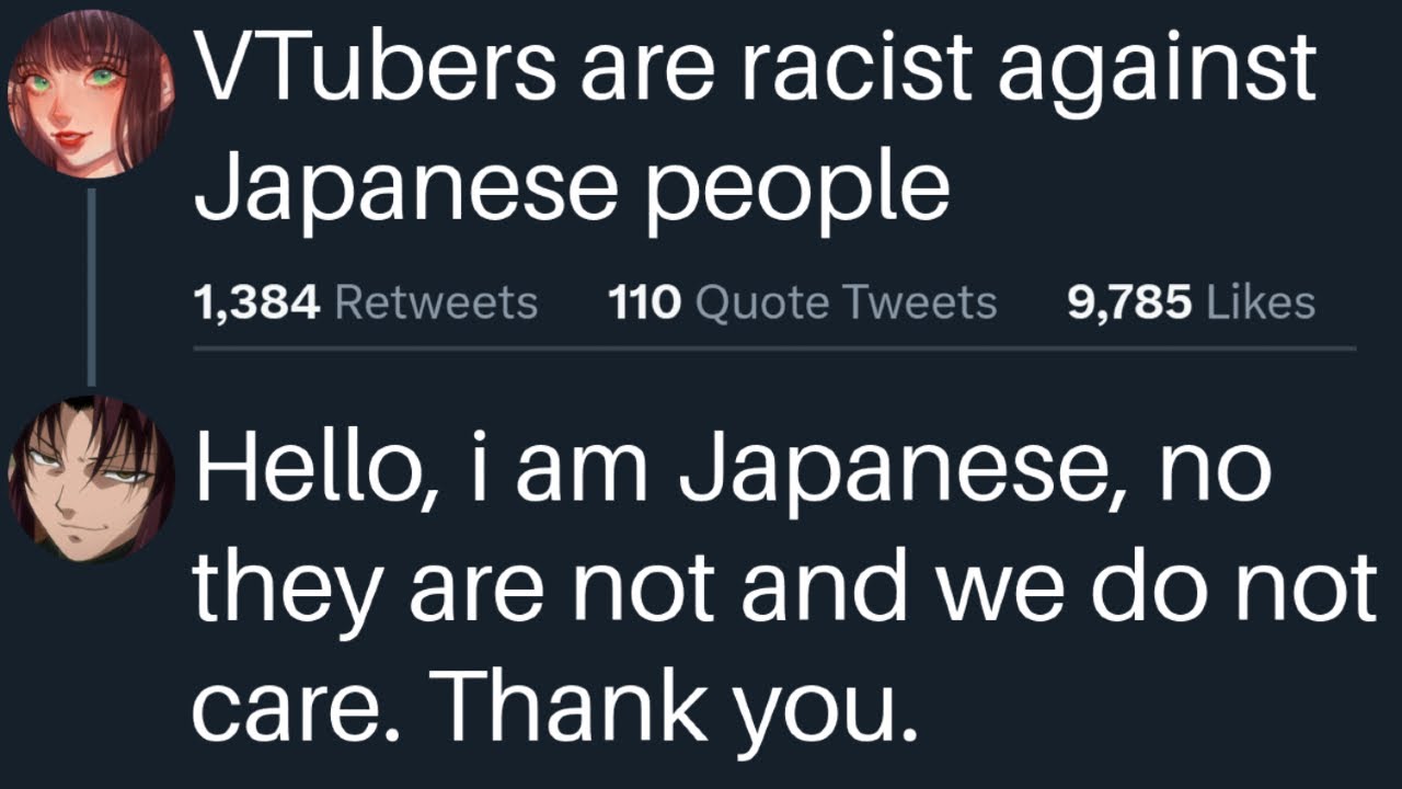 She says VTubers are offensive to Japan but Japan doesn't care