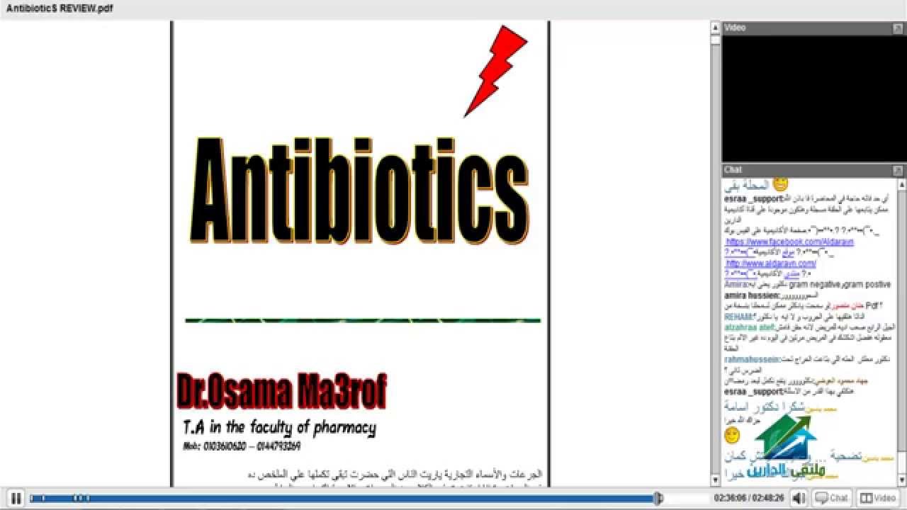 Antibiotics | أكاديمية الدارين | محاضرة 2 | د.أسامة معروف