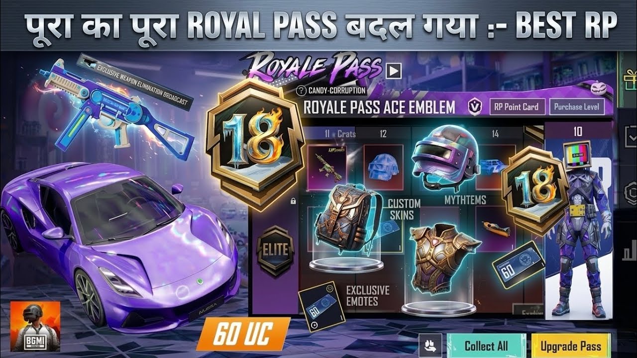 RP CHANGE 😱 ROYAL PASS A18 🔥 BGMI A18 ROYAL PASS 1 TO 100 RP REWARDS 🔥 NEXT A18 RP REWARDS LEAKS