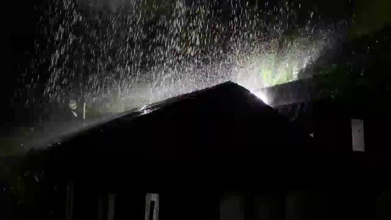 Continuous Heavy Rain on Tin Roof for Sleeping