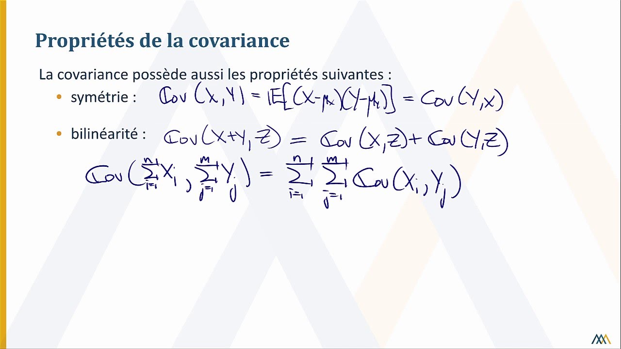 Covariance et corrélation
