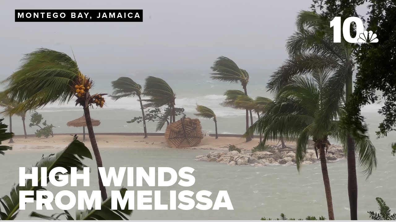 Winds from Hurricane Melissa buffet Montego Bay, Jamaica