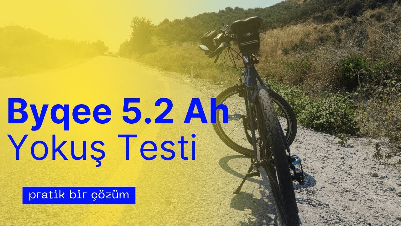 Byqee Elektrikli Bisiklet Dönüşüm Kiti 5.2 Amper Batarya Yokuş Testi ( Caferli - Ağaçlı - Soğucak)