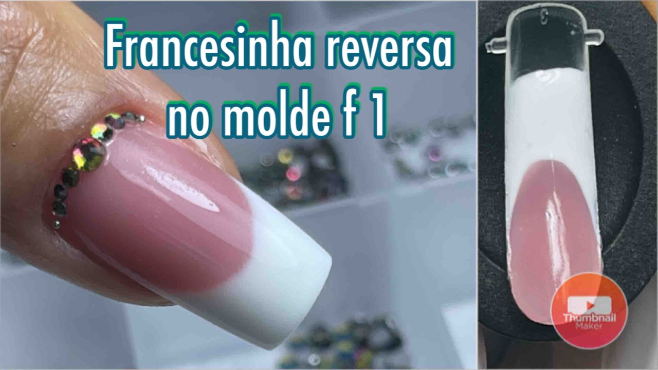 Como fazer francesinha no molde F1 com polygel /dual form french/polygel nails