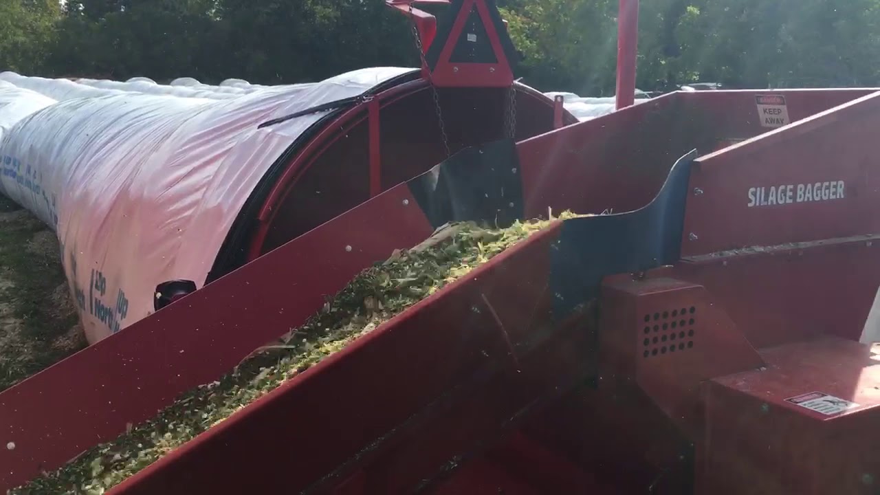 Silage Bagger in Action - Corn Silage
