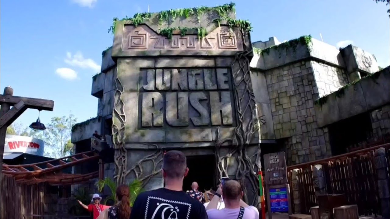 Walkthrough to Jungle Rush rollercoaster in Rivertown precinct @ Dreamworld, Gold Coast - 20/12/24
