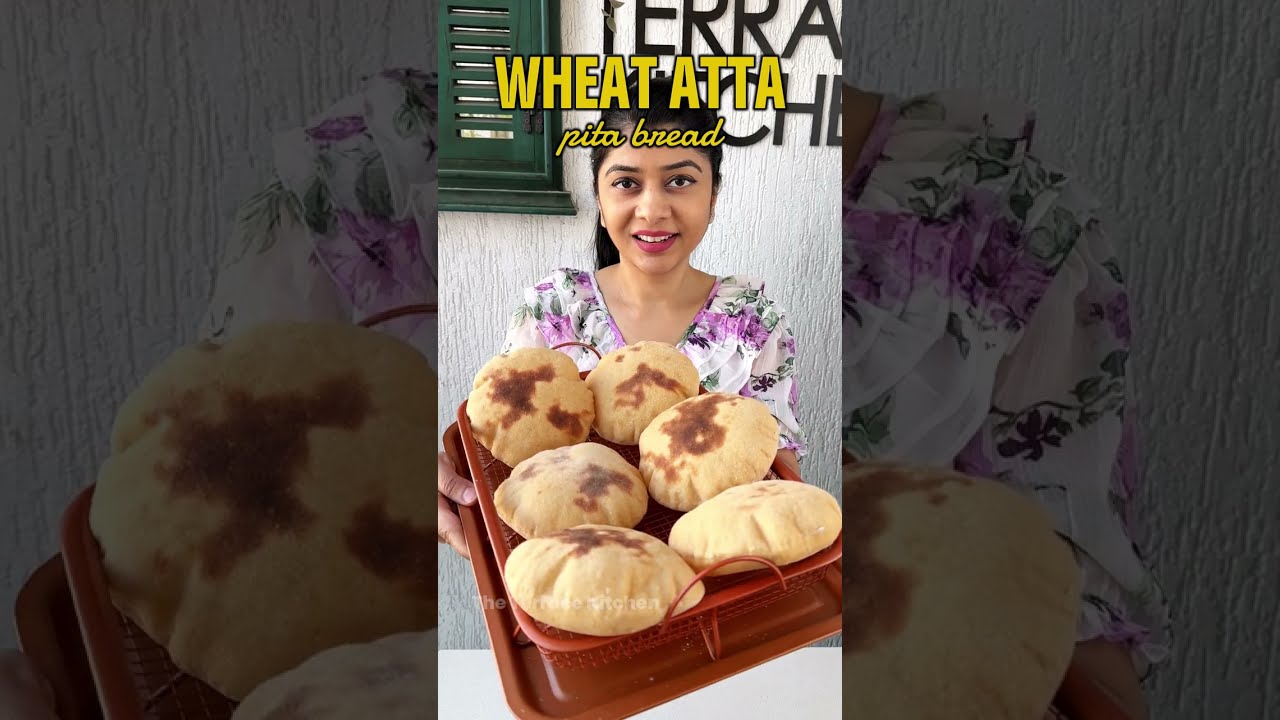 Wheat Atta Pita Bread Recipe | गेहूँ 🌾 के आटे से बनाएँ पीटा ब्रेड 🥙 | Healthy Recipe