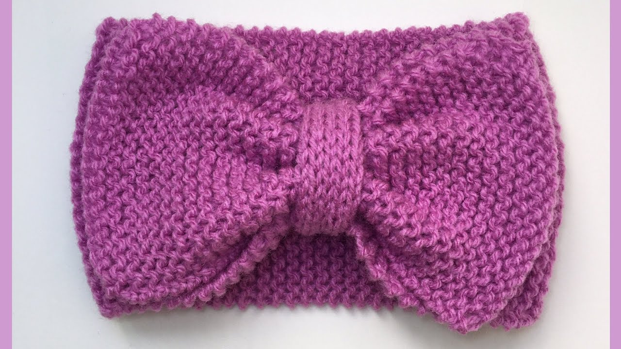 FAIXA DE CABELO EM TRICÔ PARA BEBÊ- LAÇO