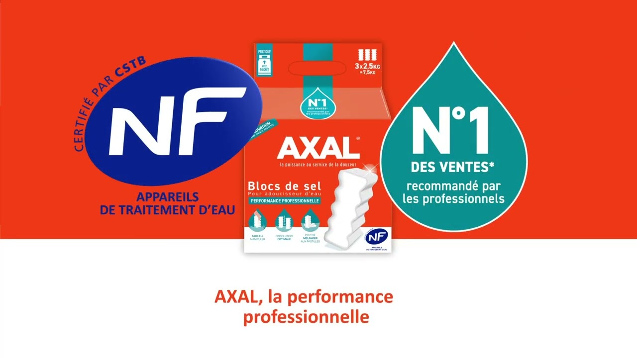 Le bloc de sel pour adoucisseur AXAL