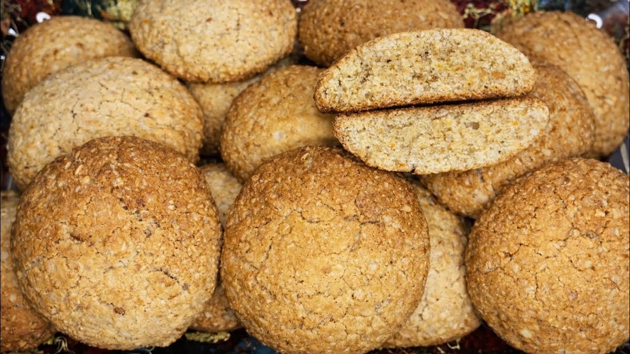 Τραγανά Μπισκότα Βρώμης με Καρύδια & Πορτοκάλι | Oat Cookies Ready in 15 Minutes No Mixer Easy Fast!