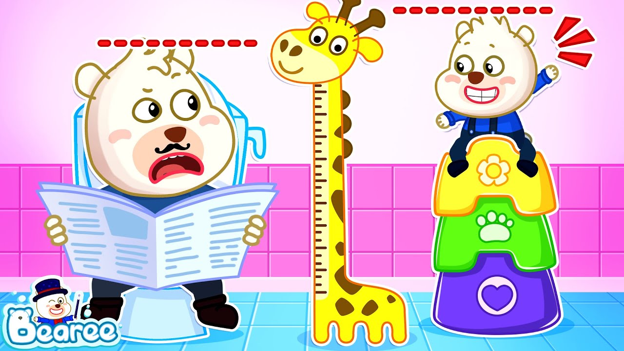 Dad, Look! My Potty Is Taller than You! 😆 | Fun Cartoon About Kids Potty Training | Bearee Kids Show