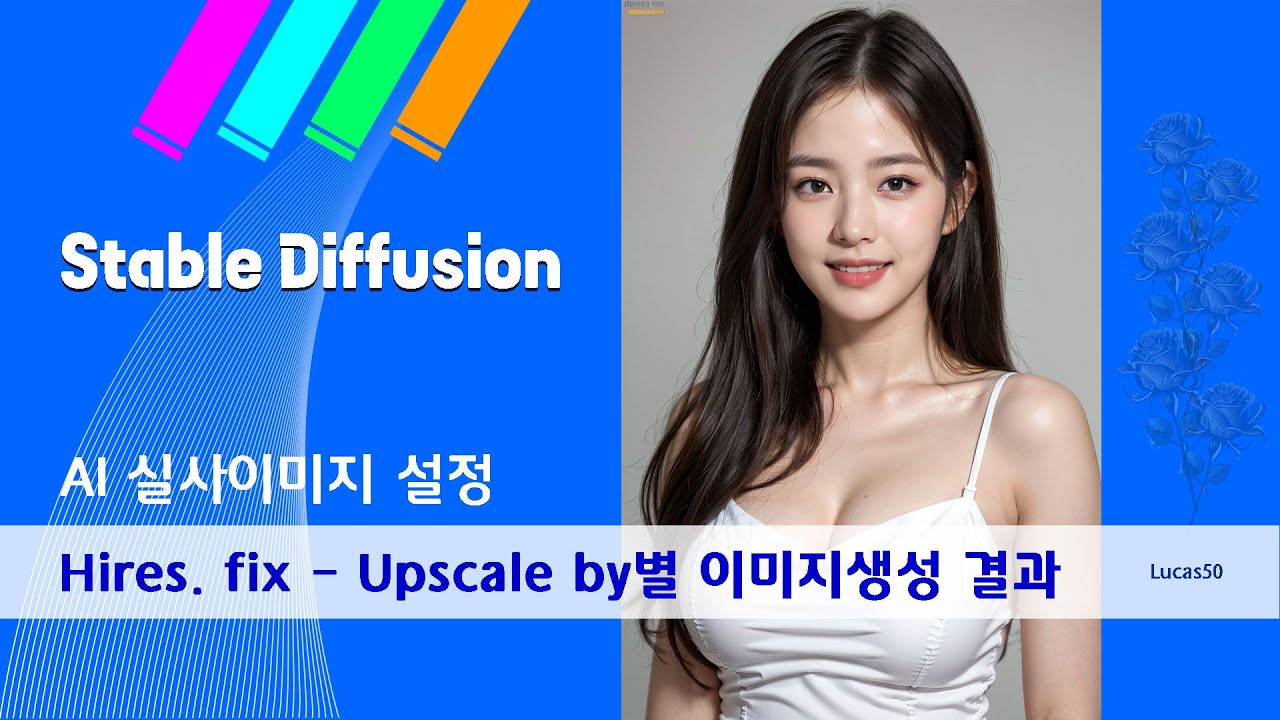 Hires. fix - Upscale by별 이미지 생성 결과
