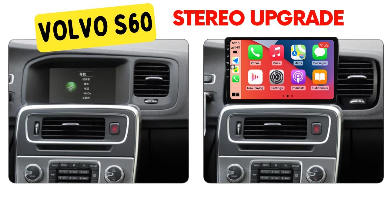 Volvo S60, XC60 Android Screen Upgrade with Backcamera and Factory Amplifier