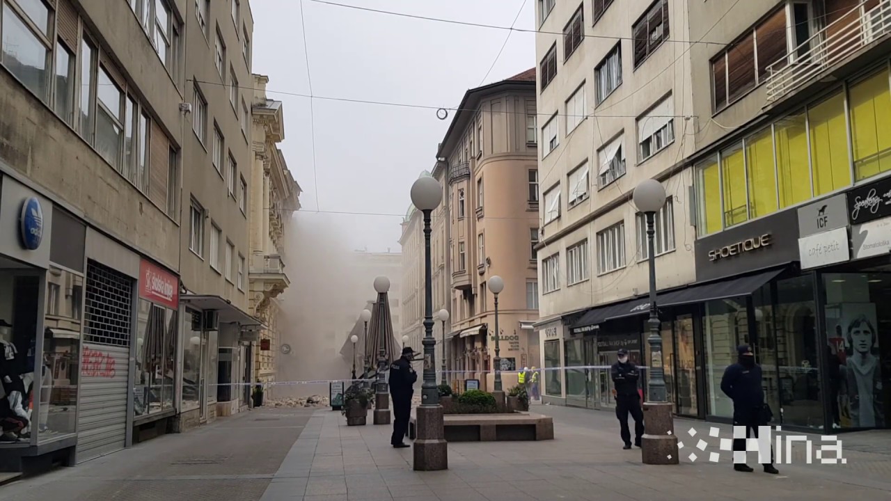 Potres u Zagrebu, rušenje zida zgrade u Bogovićevoj