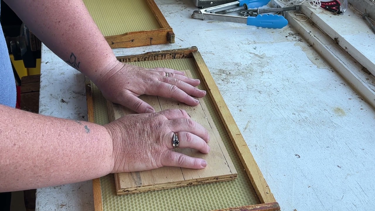 Embedding wax into a wired frame