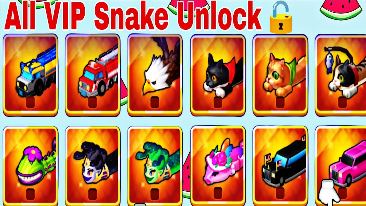 ALL Snake Skins Compared! COMMON vs RARE vs LEGENDARY vs VIP- Snake Clash IO Battle