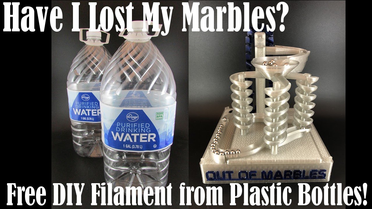 Have I Lost My Marbles?  Marble Machine made of Free DIY Filament from PET Plastic Bottles!