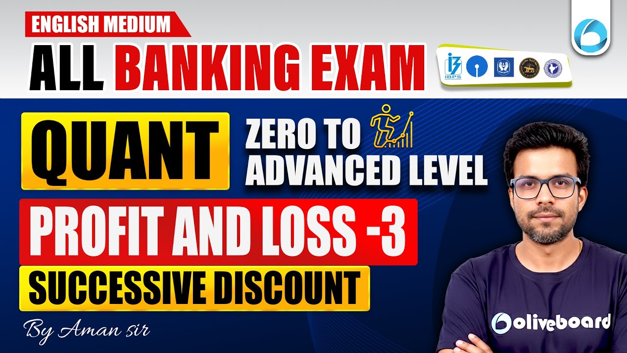 Successive Discount | Profit and loss - 3 | Quant for Bank Exams in English | Zero to Advance Level