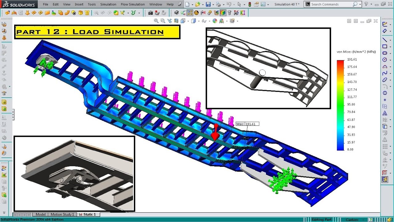 3D Modeling Trailer Truck Part 12 : ( Load Simulation )