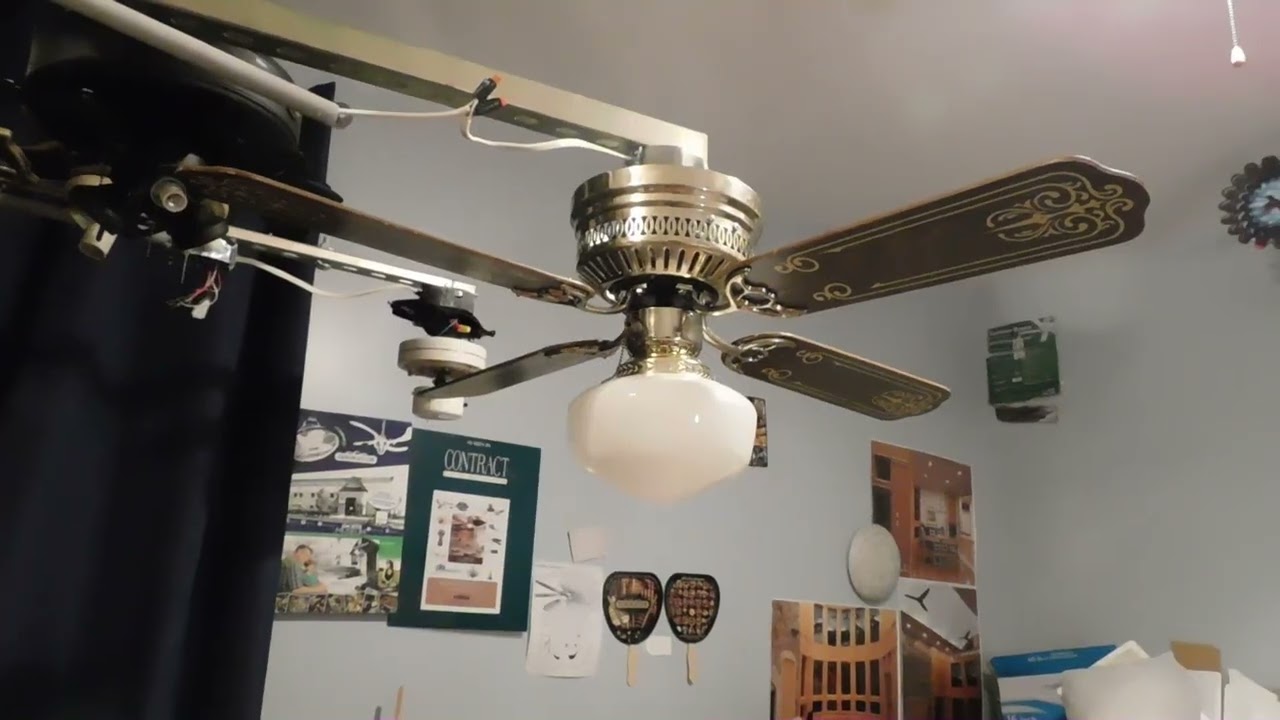 Polished Brass S.M.C. U42 Royal Flush Ceiling Fan Redo