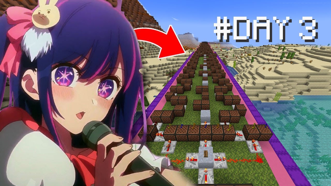 Aku Membuat Lagu IDOL (Oshi No Ko) Di Minecraft