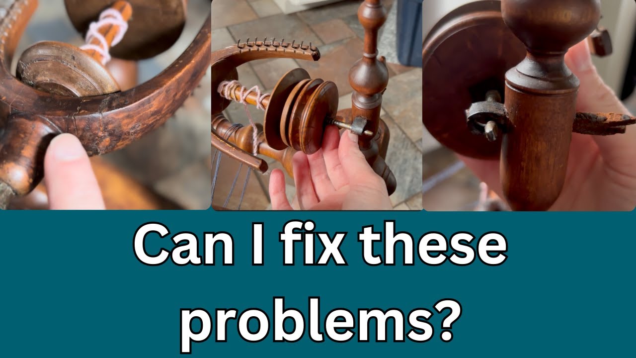 Refurbishing my antique Finnish Spinning Wheel Part 2: Some things need fixing