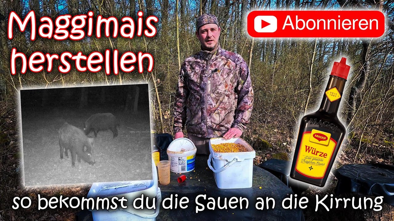Herstellen von Maggi-Mais als Lockmittel für Sauen | Schwarzwild Kirrung