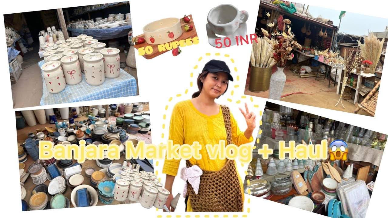 Banjara Market Gurgaon 🛒🌸 | Pinteresty Vibes🎀, Crockery, Furniture | Mini Banjara Haul🌻Sector 58